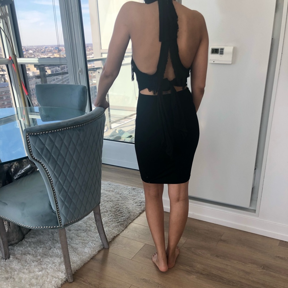 ASOS backless Fringe Dress